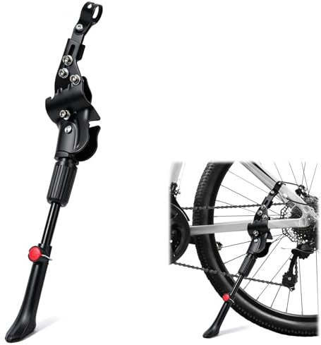 Yzalen Fahrradständer 24-29 Zoll, Stabil Mountainbike Fahrradständer Seitenständer mit 2 Löchern, Höhenverstellbarer Fahrrad ständer Hinterrad für Mountainbikes, Citybikes, Trekking, Rennrad