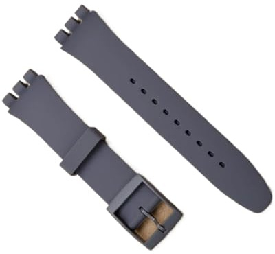 HuanJ Klocktillbehör Silikonarmband Spänne 17mm19mm Gummi Herr- och Damsportarmband 20mm(Grey,17MM)