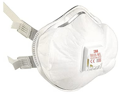 Atemschutzmaske EN 149, mit Ausatemventil, Schutzstufe FFP 3D, 30-facher MAK/TRK-Wert, VE=5 Stck