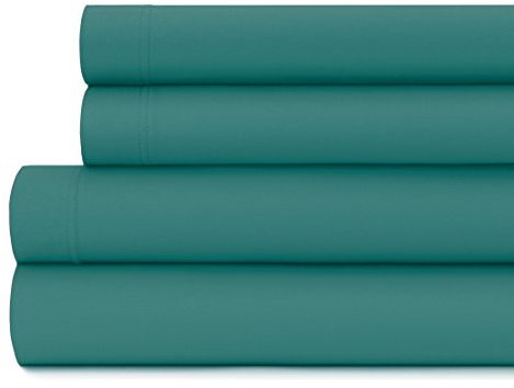 Briarwood Home Easy Fit Jersey Sheet Set - Extra Soft 100% Cotton, Jersey Knit (T-Shirt) Breathable Bed Sheets, 150 GSM Deep Pocket – Comfortable & Durable – All Season Bedding Sheets (Queen, Teal)