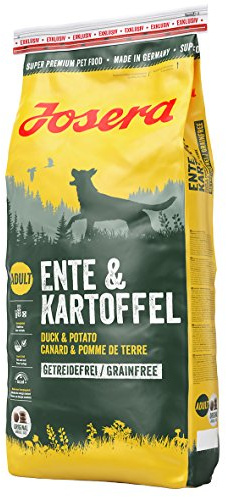 Josera Ente & Kartoffel Trockenfutter für Hunde | 5 x 900g | Getreidefrei | Für Ausgewachsene Hunde Mittlerer und Großer Rassen