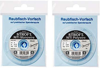 WAKU Stroft Vorfachschnur NiTi Monowire 4m, 0.12mm 1.3kg