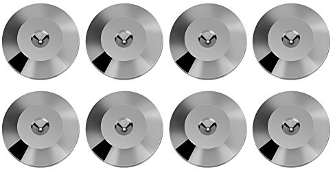 Högtalarspetsar, 8 st. 25 x 4 mm universell högtalardämpare av koppar, isoleringsgolvmatta för högtalare/förstärkare/CD/DVD-spelare (vapensfärg)
