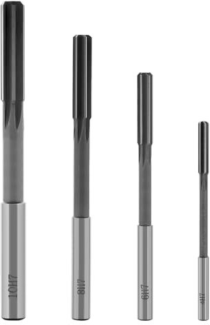 Vogueing Tool HSS Reibahlen-Set, gerader Schaft, Handreibahle, Maschine, Reibahle, HSS gerader Schaft, Fräswerkzeug, Set - 4 Stück (4-6-8-10 mm) H7