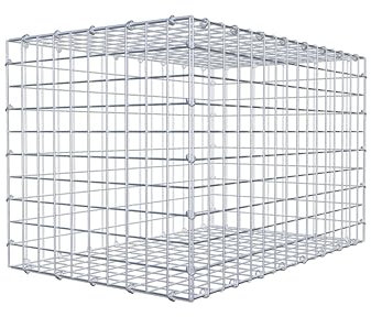 GABIONA Gabione 80 × 50 × 50 cm (L x H x T) – Steinkorb aus 4 mm Draht, Maschenweite 5 × 5 cm, C-Ring Verschluss + Gratis-Zange – ideal für Sichtschutz, Gabionenzaun, Gartenmauer und Steinkorbwand