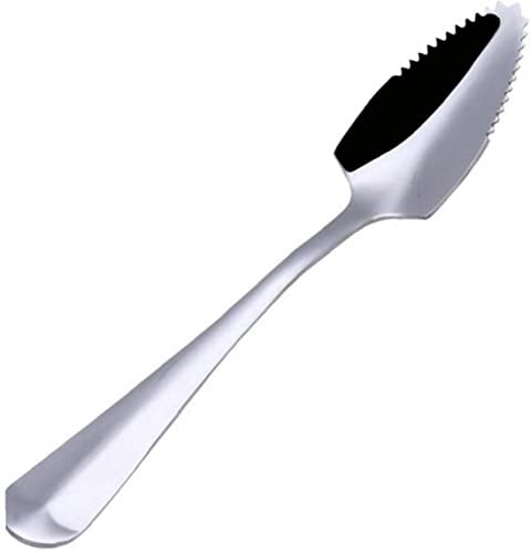 TOSSPER 1pc Stainless Steel Scoop for Household Jagged Multi-purpose Grapefruit Spoon Fruit Spoon Kitchen Cook Tool