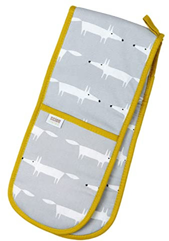 Scion Mr Fox - Double Oven Glove - Grey