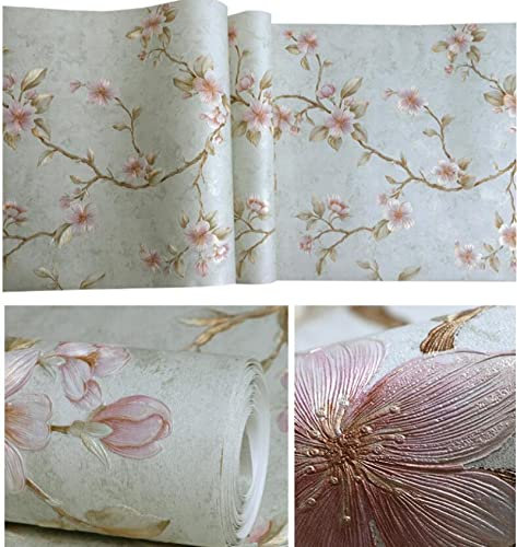 Papiertapete Boys And Girls Tapete Kindertapete 3D Dreidimensionale Tapete Vlies Pastoral Floral Schlafzimmer Wohnzimmer Hintergrundbild Grün, B