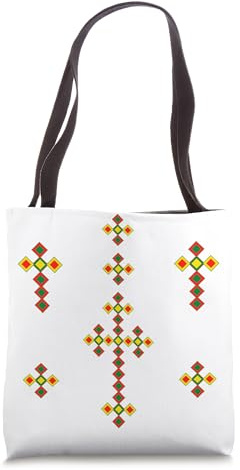 Ethiopian Cross Art Clothes, Habesha Traditional Tote Bag