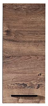 Pelipal Badezimmer Hängeschrank Quickset 374 in Eiche Ribbeck quer Nachbildung, 30 cm breit | Bad Wandschrank mit 1 Tür und 2 Einlegeböden