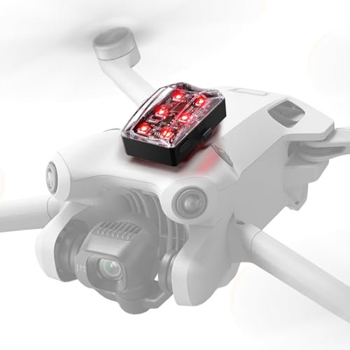 NEEWER Drohnen Blitzlicht, Anti Kollisions Nachtfluglicht mit 4 Blitzmodi/4,5H Laufzeit/leichter Regenschutz, kompatibel mit DJI Mini 4 Pro Mini 3 2 SE Mavic Air 3 2, DL6R Rot