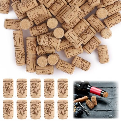 GUOYIHUA Korken zum Basteln, 60 Stück Weinkorken - 21 x 38mm Naturkorken, Wein, Champagner Flaschenkorken, für DIY Basteln Korken und Dekorationen