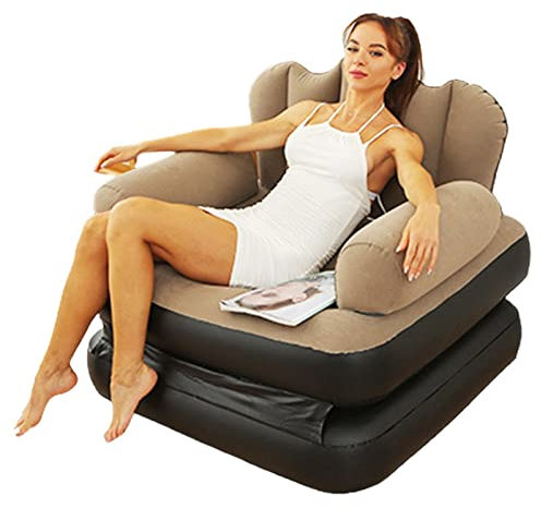Luftsofa, verstellbares faltbares Sofa, tragbares Sofa, doppellagiges aufblasbares Sofa, leichtes Sofa, schwimmendes Poolsofa, Schlafsofa für Camping, Wohnzimmer, Schlafzimmer, Bürozimmer