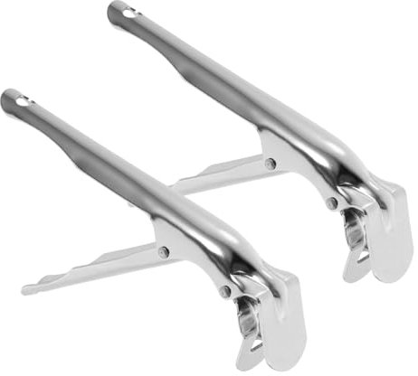 Ciieeo 2stücke Grillrostheber Edelstahl Robust Rostfrei Grillzange Grillrostheber Praktisches Bbq Zubehör Für Outdoor Camping Und Garten Zum Sicheren Heben Heißer Grillplatten