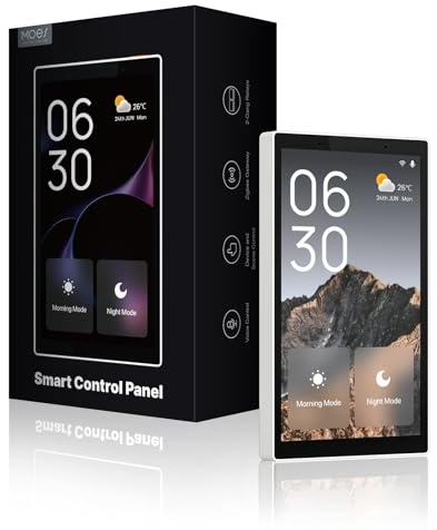 MOES Smart Home Touchscreen Control(1-Switch Panel), In-wall Smart Panel with Alexa Built-in, Compatible with Smart Life devices, Manage and Control Home Devices and Scenes with Touch and Voice