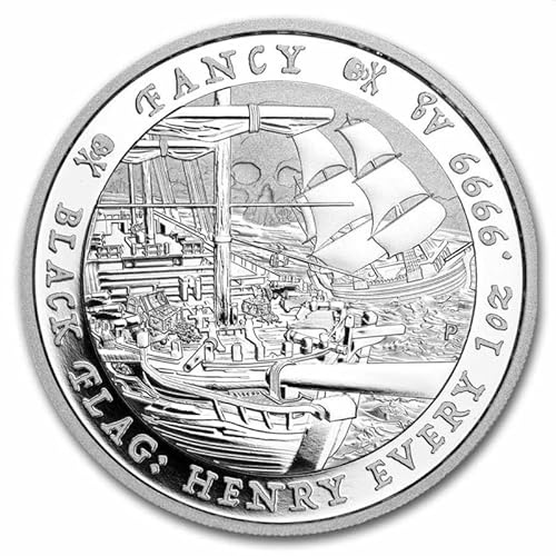 1 Unze Silbermünze Black Flag 2023 The Fancy Tuvalu nur 15.000 Stück! Silber 1 Oz Silver coin