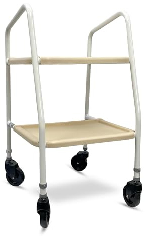 Millercare Mobility Trolley - Sturdy Walking Frame with Tray & Wheels for Easy Transport - Assembled & Ready to Use - Versatile Carrying Solution for Home or Outdoors | White