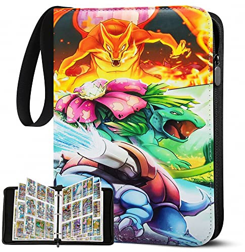 Sammelalbum für Pokemon Karten, 50 Seiten 900 Karten Kapazität Sammelkarten Album, PU Tragbar Wasserdicht Karten Halter Heft Ordner Buch kompatibel Ninjago