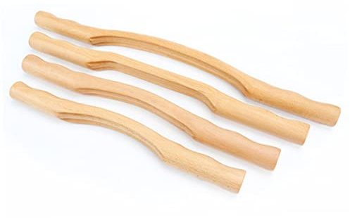 Buchenholz Wollmassagerolle 1 Satz Schaberoller Massagegerät | Beige, Handlich und Leicht zu Tragen, für Frauen und Männer, Körper und Hautpflege