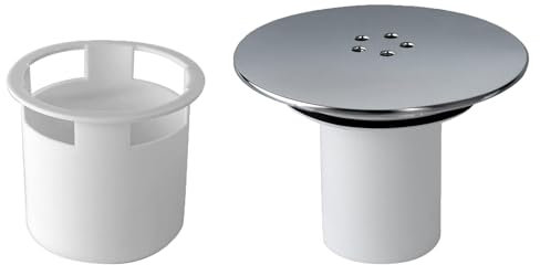 Wmzjnljy 1pc 90mm/115mm Drain Cover Replacement Shower Plughole Cover Chrome Shower Trap Cover Shower Plug Hair Waste Trap Cover Shower Plug Replacement(Z48-1)