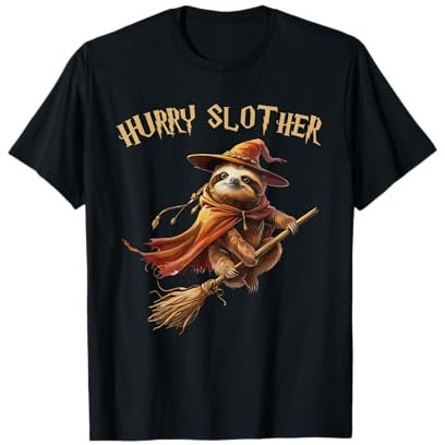Hurry Slother Parodie Faultier Hexe Zauberer und Zauberer T-Shirt