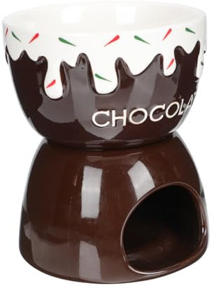 Cabilock 1ensemble Pot à Fondue Céramique Amovible -Fromage Et Bol à Salade Et Déjeuner pour Desserts Et Fruits