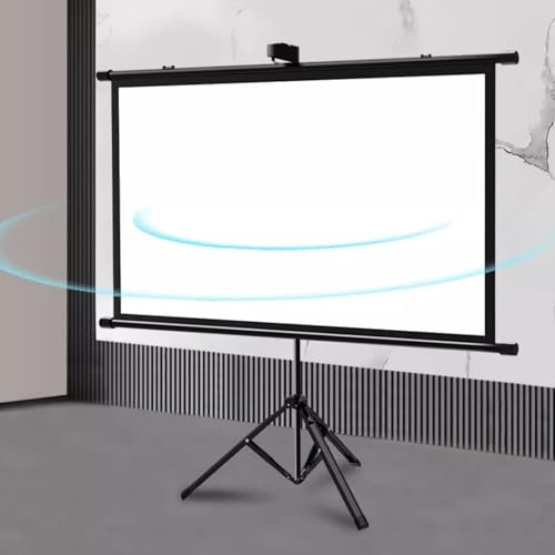 Écran de projection portable sur trépied avec support, design pliable léger pour home cinéma et visionnage de films, compatible avec différents projecteurs