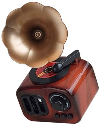 GLEAVI Boîte à Musique Gramophone Plastique Décorative Design Artistique Original pour Décoration Intérieure Et Cadeaux Pendaison De Crémaillère Décoration De Table Multifonctionnelle