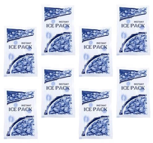 Veemoon 8 Stücke Kühlbeutel Einweg Eisbeutel für Multifunktionale Kühlpacks zur Schmerzlinderung Sofortige Kühlung für Verletzungen und Outdoor Aktivitäten