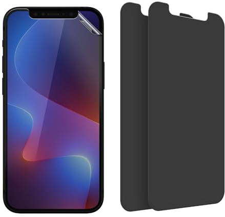 kwmobile 3X Sichtschutz Schutzfolie für Apple iPhone 12 / iPhone 12 Pro Folie - Displayschutz Privacy Screen Protector - Sichtschutzfolie Handyfolie Displayfolie - Blickschutzfolie