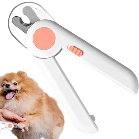 Cortador de garras de gatos, cortador de garras para cachorros con luz LED | Herramienta de cuidado de garras para mascotas, accesorios de cuidado para el cuidado de mascotas en casa, cachorros de
