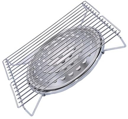 Hohopeti Portable Stainless Steel Outdoor Barbecue Grill Grate Rack Compact Camping Stove Accessory for Picnic and Home Use