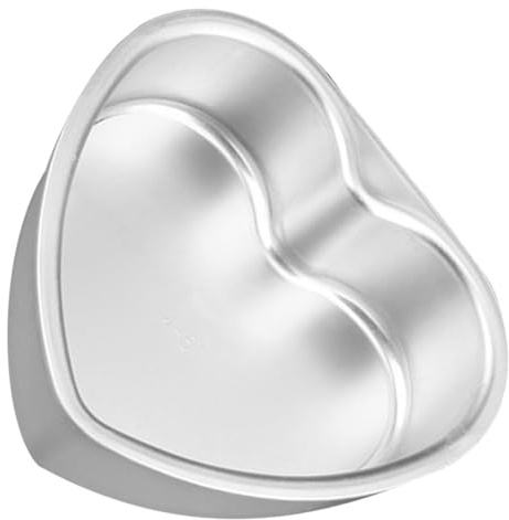 TIDTALEO Molde para Pastel en Forma de Corazón de 7 Pulgadas Molde Desmontable de Aleación de Aluminio Anodizado Antiadherente y Práctico para Hornear Tartas Galletas y Postres Caseros