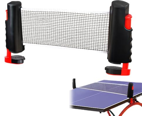 Infällbart bordtennisnät – bärbart pingpongg-nätset, utdragbart skrivbordsnät med justerbara stolpar | justerbart tennisnät och stolpe för inomhus utomhus sport studenter träning