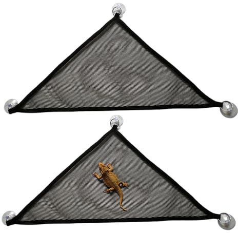 Generisch Lizard Hängematte 2er-Set Mesh Reptilverstecke | Frettchen Bett Zubehör für Leguane, Anolis, Schlangen, Chamäleon, Eichhörnchen, Flughörnchen Zuhause & Outdoor