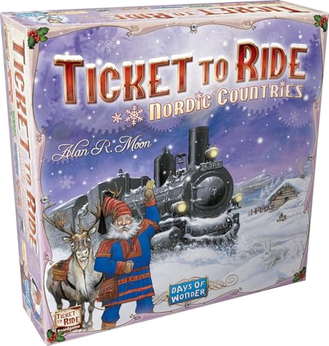 Days of Wonder Ticket to Ride Nordic Countrie DO7208 Brädspel, Flerfärgad, 29.97 x 29.97 x 7.11 cm