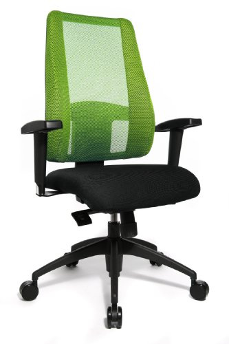 TOPSTAR LT20BTW505 Bürostuhl Lady Sitness Deluxe inklusiv höhenverstellbare Armlehnen (schw/schw-gr) | Made in Germany | Ergonomisch | Drehstuhl, Schreibtischstuhl | höhenverstellbar | Geprüfte Sicherheit nach GS-Intertek