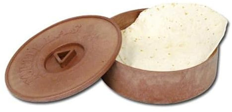 Winco PTW-8 Tortilla-Wärmer mit einem Durchmesser von 21,6 cm, Höhe 6,1 cm, kunststoff, braun