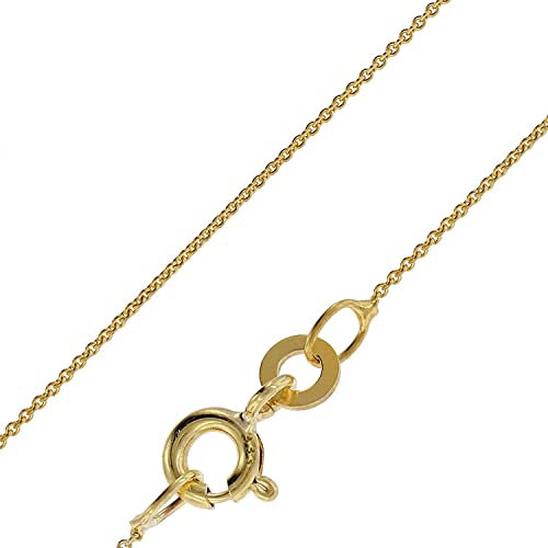 trendor Feine Ankerkette 333 Gold (8 Karat) Halskette 0,8 mm elegante goldene Kette für Damen, zeitlose Geschenkidee, Goldkette aus Echtgold 72405-45 45 cm