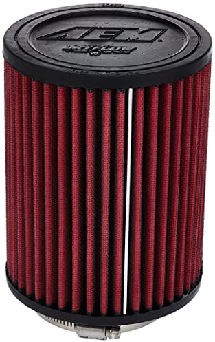 AEM 21-2036DK universellt DryFlow kläm-luftfilter: rund rak; 76 mm fläns-ID-; 165 mm höjd; 127 mm bas; 127 mm topp.