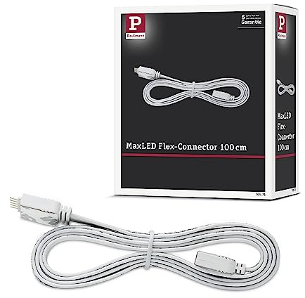 Paulmann 70575 MaxLED Verbindungskabel für LED Strip 1 m Verlängerungskabel Stripe Zubehör Überbrückung Weiß Ausgleich von Unebenheiten 5-Polig