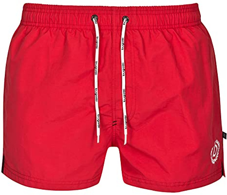 bugatti® - rote Herren Badeshort in Größe L