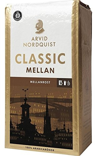 Arvid Nordquist Classico Mellanrost - Medio Grado Di Tostatura Terra Filtro Del Caffè 500g (Confezione da 2)