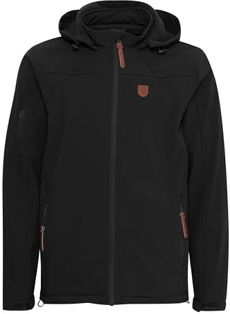 Indicode Jonas herr softshell jacka funktionsjacka övergångsjacka med avtagbar huva