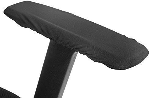 Zerodis 1 Paar Abnehmbare Armlehne Abdeckungen für Bürostuhl Elastische Universal-Kissen für Armlehnenschutz, Waschbar Stuhl Armlehne Pad Covers(Schwarz)
