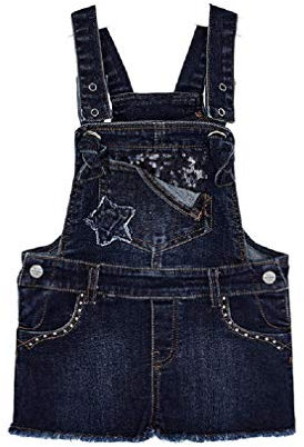 Mayoral Salopette Corta Jeans Fantasia Bambina Modello 3632 Blu 5 Anni