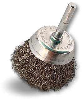 Kibros Lot 6 brosses rotatives coupe Ø 50 mm inox dur | Fil inox Ø 0,30 mm dur, tige Ø 6 mm, pour perceuse ou visseuse à mandrin, décapage nettoyage acier inoxydable.