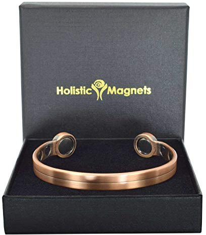 Holistic Magnets® Stark Magnet Armbänder für Arthritis Herren Damen Kupfer Armband Groß Originelle Geschenkideen Handgelenk Gelenkheilung Magnetarmband-HPG (XL: Handgelenk 22-24cm)