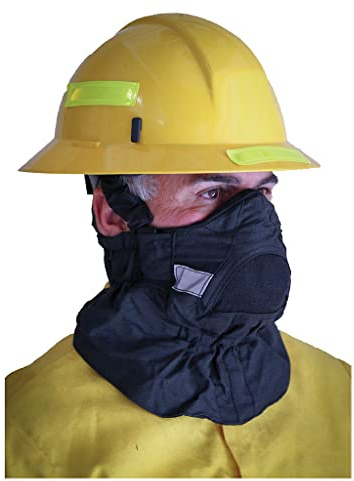 Hot Shield HS-2 Heat Shield for Face and Neck Burn Protection | Wildland Firefighter Gear | Protects from Heat, Smoke, Flying Embers, and Burning Debris in Wildland Fires | Pro Firefighter Gear