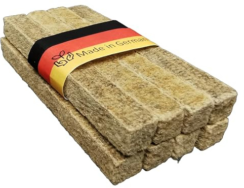 WACHSFRESSER® KERZENFRESSER WOWOCON® 8x Dauerdocht Made in Germany in Wachs getränkt aus Holzfaser für Schmelzlicht Tischfeuer Docht Outdoor Kerzen Kerzenreste
